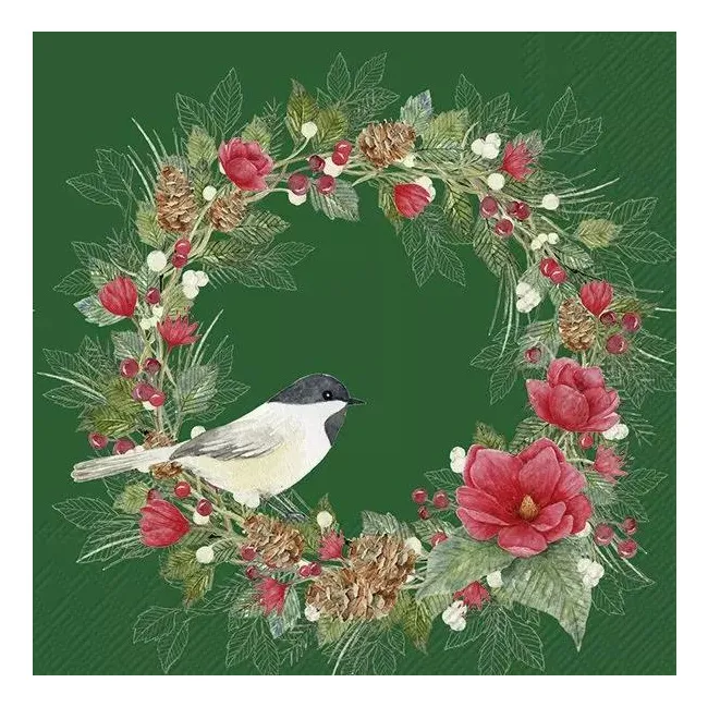 Serwetki 33cm Christmas Joy green 20szt.