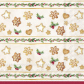Serwetki 33cm Cookie garland 20szt. kremowe - 1
