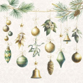 Serwetki 33cm Christmas decorations 20szt. kremowe - 1