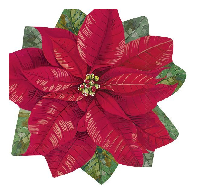 Serwetki 33cm Elegant poinsettia 12szt - 1