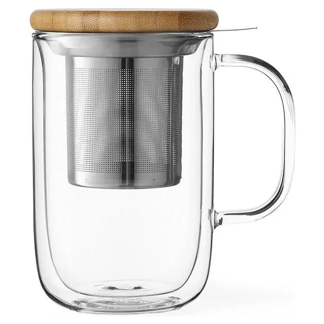 Kubek szklany z zaparzaczem Minima 500ml