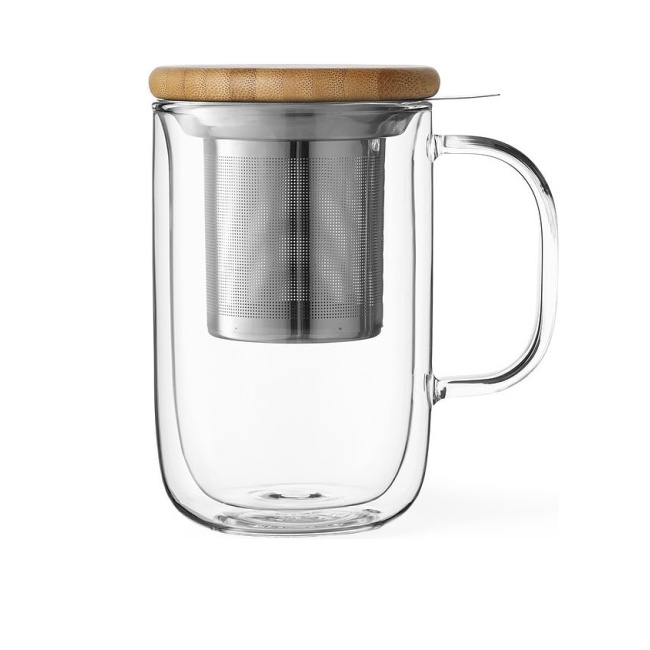 Kubek szklany z zaparzaczem Minima 500ml