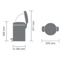 Kosz na odpady NewIcon 3l Confident grey - 6