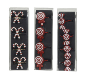 Komplet 4 obrączek do serwetek (mix 3.)