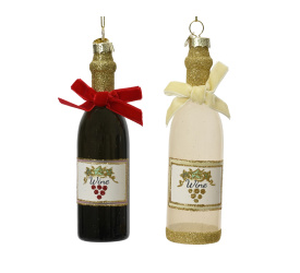 Zawieszka butelka wina 13x4cm (1 sztuka mix)