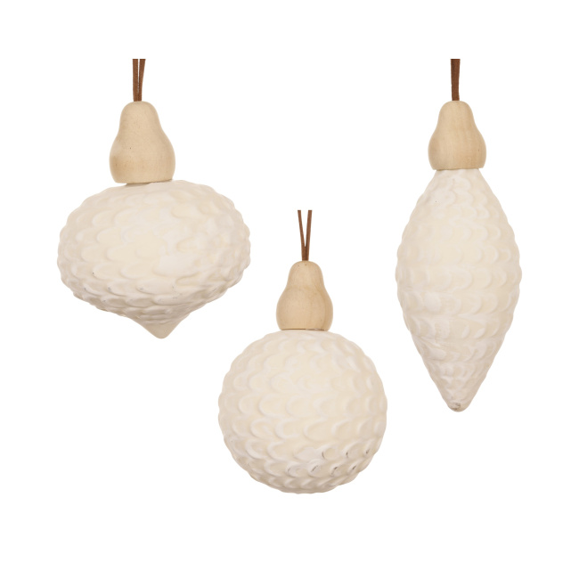 Zawieszka 8cm biała (1 sztuka mix)