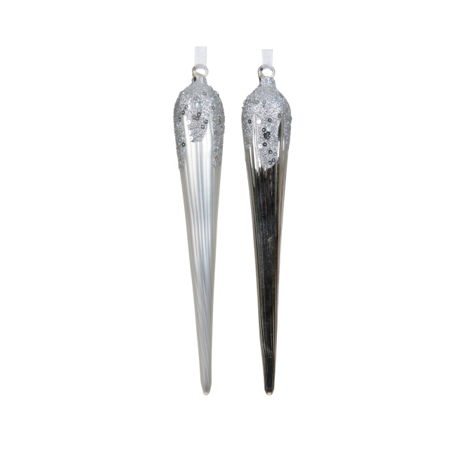 Zawieszka sopel 22x3.8cm (1 sztuka mix)