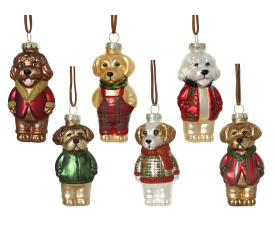 Zawieszka psy 10.9cm (1 sztuka mix)