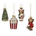 Zawieszka choinka/miś/popcorn 7.5cm (1 sztuka mix) - 1