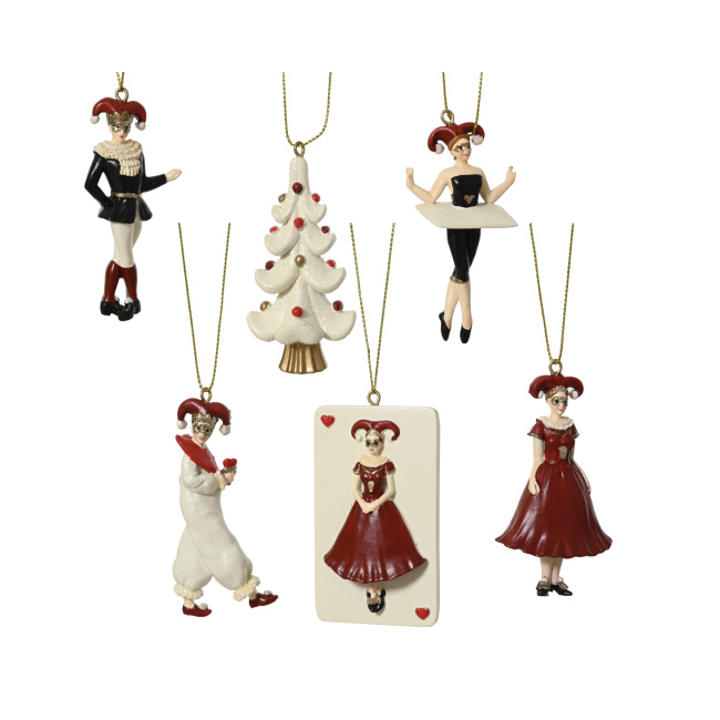 Zawieszka figurka/choinka/karty/ 7.5cm (1 sztuka mix) - 1