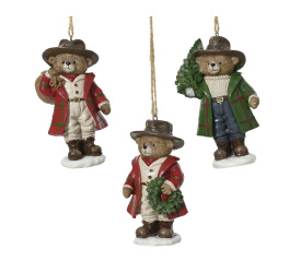 Zawieszka figurka  11.5cm miś pluszowy (1 sztuka mix)