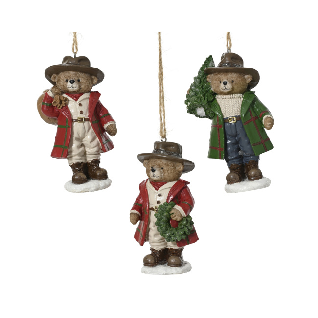 Zawieszka figurka  11.5cm miś pluszowy (1 sztuka mix)