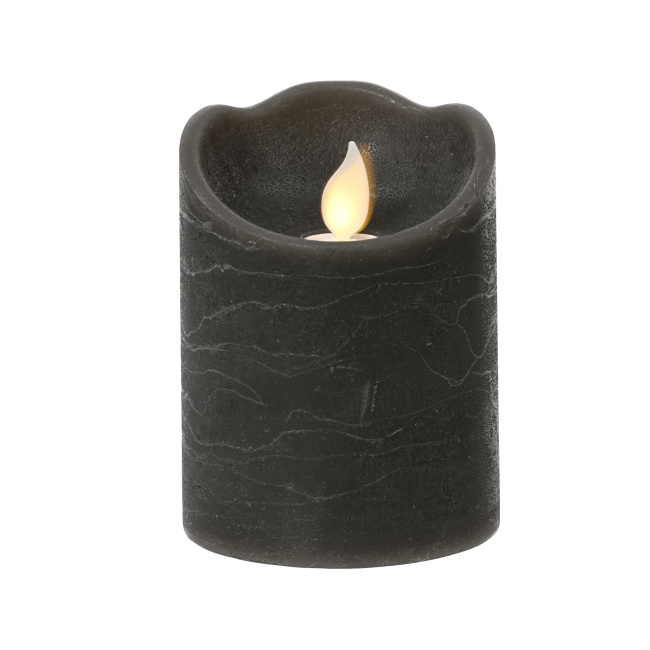 Świeca LED 10x7.5cm szara