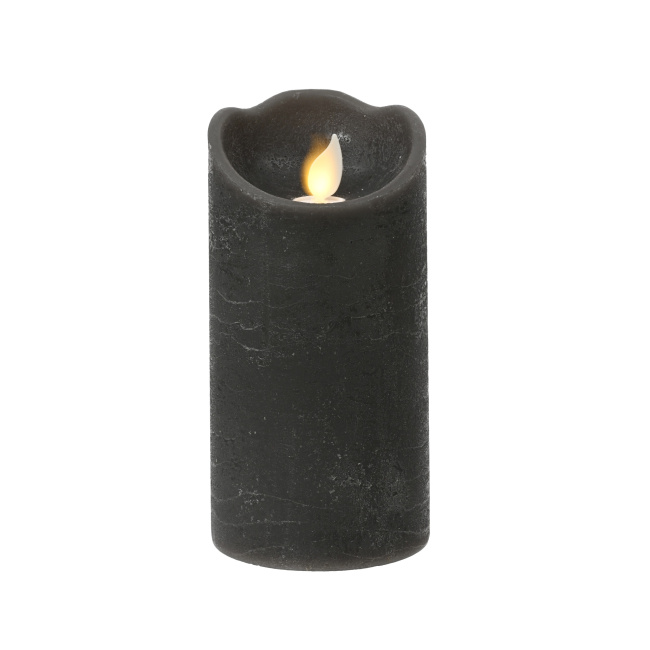 Świeca LED 15x7.5cm szara