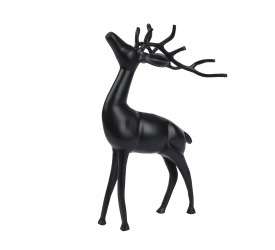 Figurka renifer 47x30.5x19cm czarny