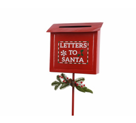 Skrzynka na listy do Św.Mikołaja 91.5x24.5x8.5cm czerwona