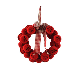 Zawieszka wieniec z dzwoneczkami 20cm metalowy