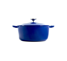 Garnek żeliwny Bourgogne 24cm 4,2l niebieski