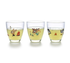 Komplet 3 szklanek dla dzieci Moods 210ml