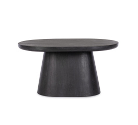 Stolik kawowy Fuji 80x56x40cm owalny czarny