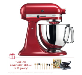 Zestaw Mikser Artisan 5/125 czerwony + akcesoria