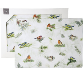 Komplet 2 podkładek Charming Birds 40x29cm zielone