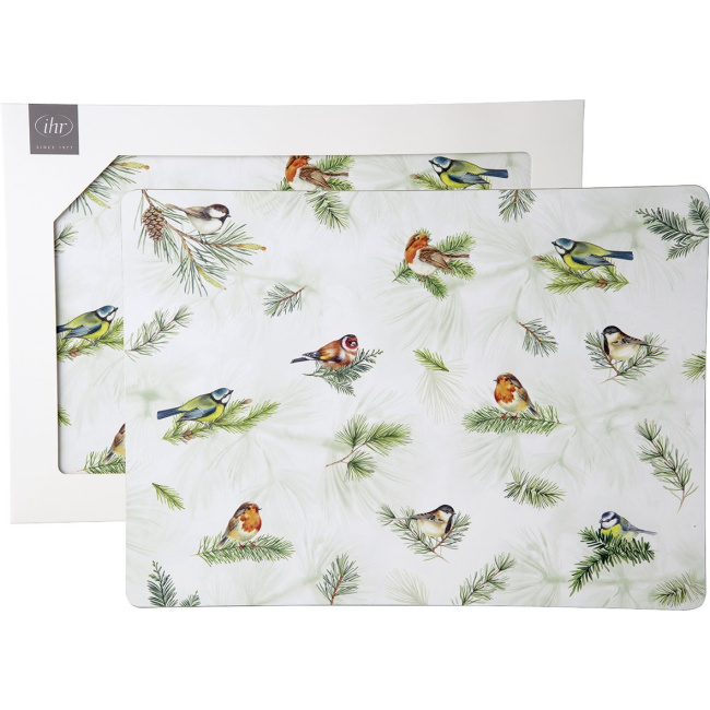 Komplet 2 podkładek Charming Birds 40x29cm zielone