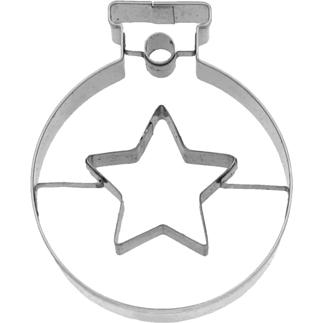 Wykrawacz bombka z gwiazdą 6cm