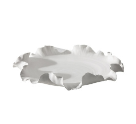 Misa dekoracyjna Volant 68x10,5cm biała