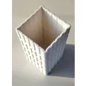 Wazon Quadratum 24x10cm 3d biały - 3