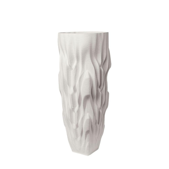 Wazon Cortex 49x19cm 3d biały