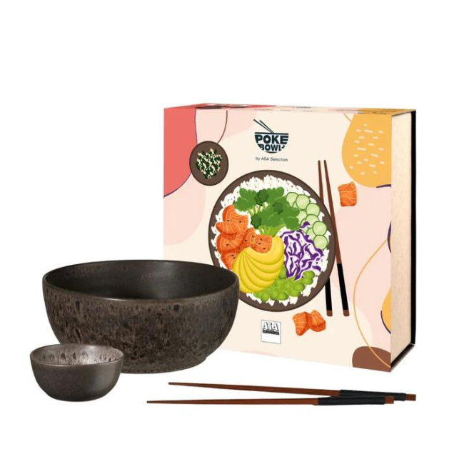 Komplet 2 miseczek Poke Bowls Mangosteen + pałeczki