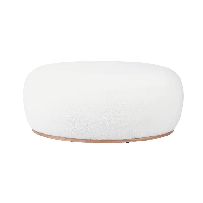 Pufa Balerina 88x54x36cm owalna biała