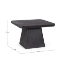 Stolik kawowy Fuji 60x60x40cm kwadratowy czarny - 4