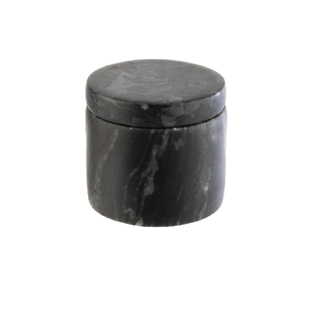 Pojemnik z pokrywką 6x5cm czarny marmur