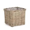 Kosz 26x26x24cm rattan Kubu szary