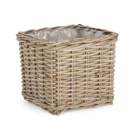 Kosz 26x26x24cm rattan Kubu szary