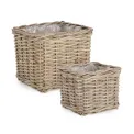 Kosz 21x21x18cm rattan Kubu szary - 2