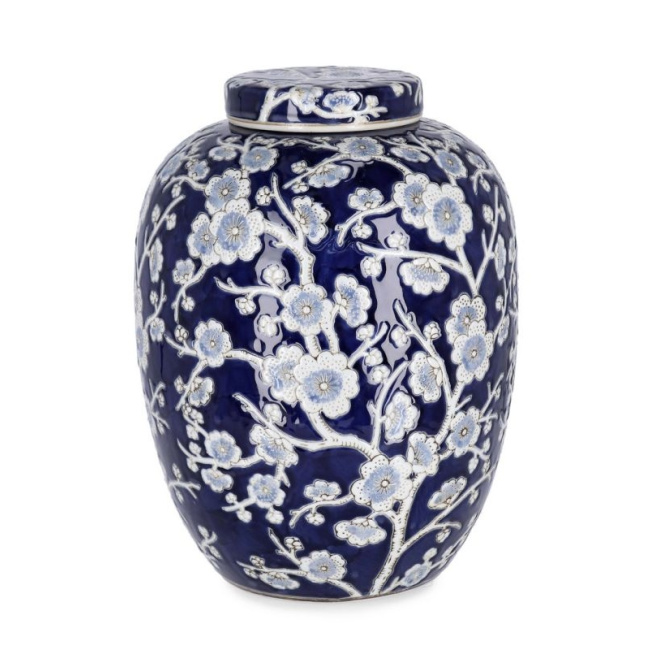 Pojemnik z pokrywką Meng 32x23cm niebiesko-biały