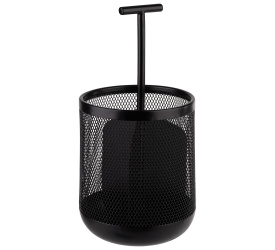 Kosz na sztućce 12x25cm okrągły czarny