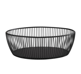 Koszyk 24x19x8cm owalny czarny