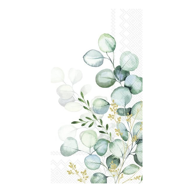 Serwetki 42x33cm Eucalyptus Bouquet Gold 16szt.