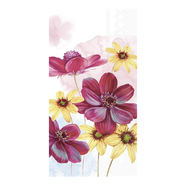 Serwetki 42x33cm Chocolate Flowers Cream 16szt.