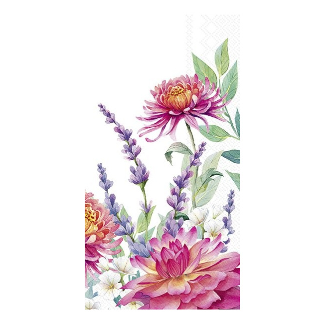 Serwetki 42x33cm Colorful Garden White 16szt.