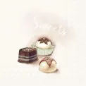 Serwetki 25x25cm Chocolates Cream 20szt. - 1