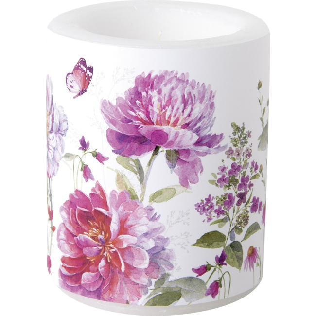 Świeczka 9x10cm Jardin Rose White