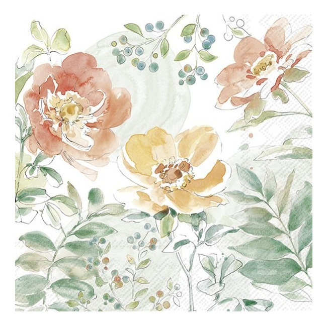 Serwetki 33x33cm Soft Petal Flowers 20szt.
