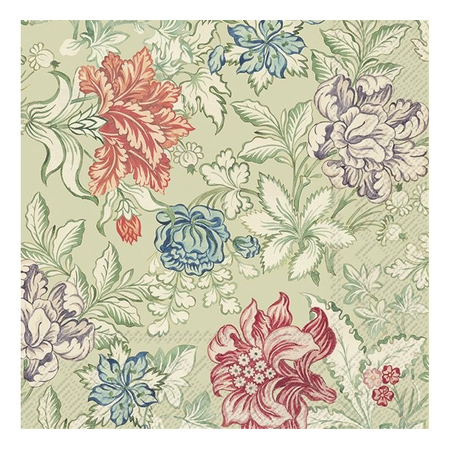 Serwetki 33x33cm Rococo Silk Light Green V&A 20szt.