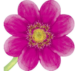 Serwetki 33x33cm Flower Pink 12szt.