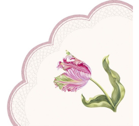 Serwetki okrągłe 34cm Driselle Cream 12szt.